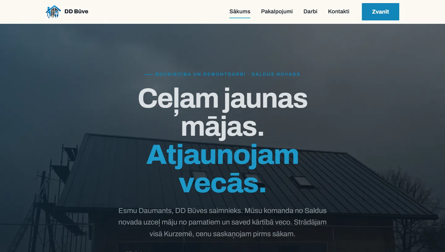 DD Būve demo site